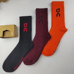 3 Pairs Medium On Cloud Socks Half-Calf Size 6-10 Unisex